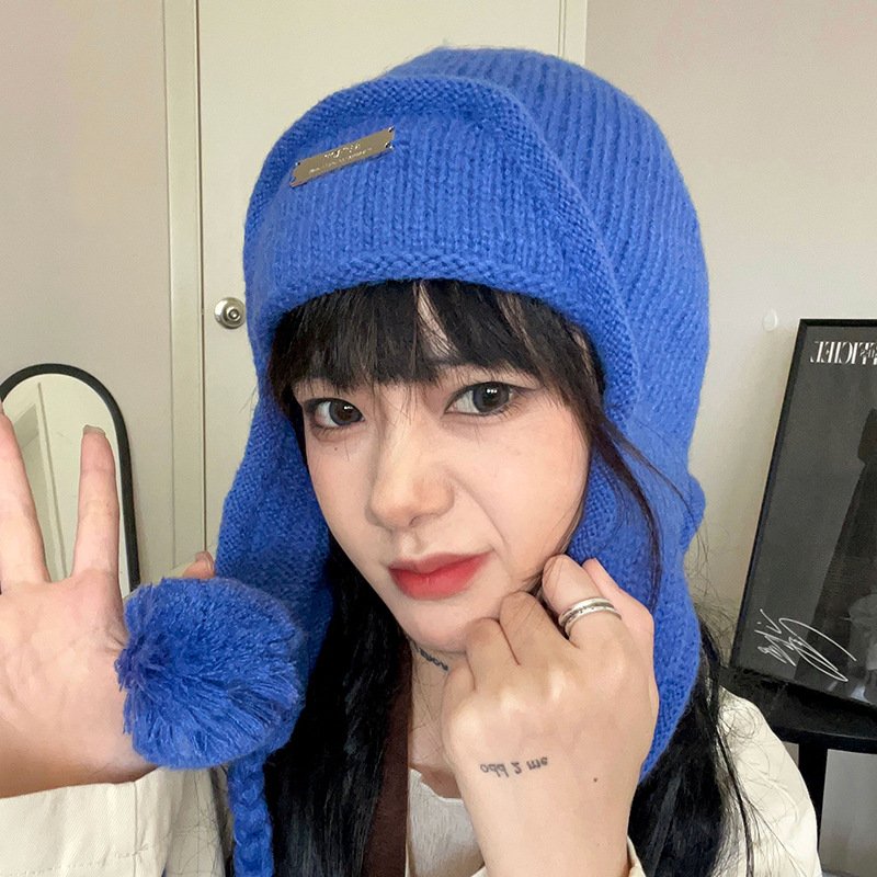 Warm Winter Ear Protection Wool Hats for Women