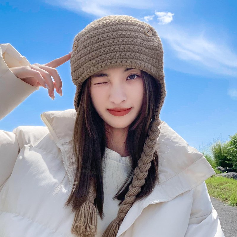 Warm Winter Hat for Kids - Soft Baotou Wool