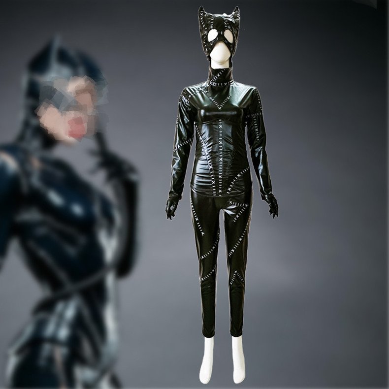 Women's PU Leather Jumpsuit One-piece Suit