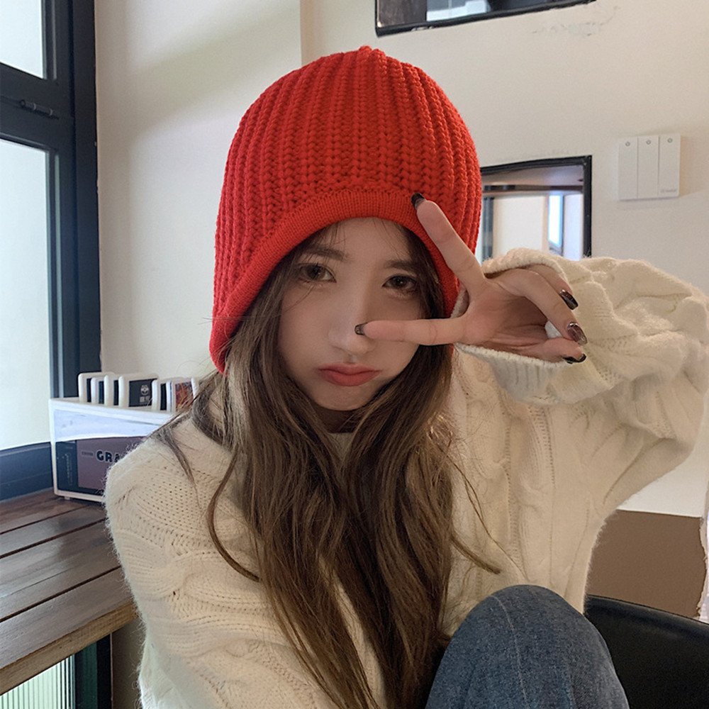 Warm Wool Ski Hat for Women