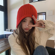 Warm Wool Ski Hat for Women