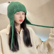 Windproof Women's Wool Cap for Cold Weather