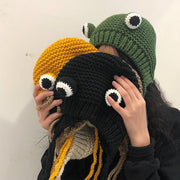Kids' Cartoon Frog Wool Hat for Winter