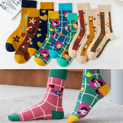 Cartoon Asymmetry Women's Cotton Socks