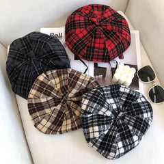 Vintage Octagonal Beret Hat for Women