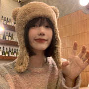 Cozy Bear Ear Hat - Warm Ear Protector for Cold Weather