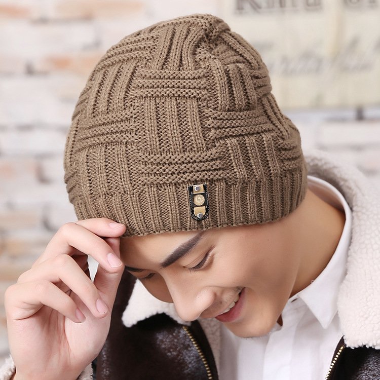 Men's Fashion Padded Knit Beanie Hats