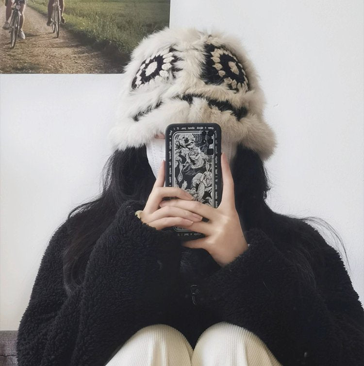 Warm Fisherman Hat for Women - Hand Knitted Wool