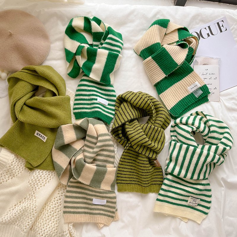 Cozy Striped Scarf for Couples