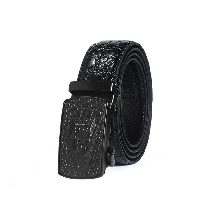 Men's Auto Buckle Leather Belt