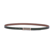 Thin Leather Belt with Adjustable Skirt and Overalls Style