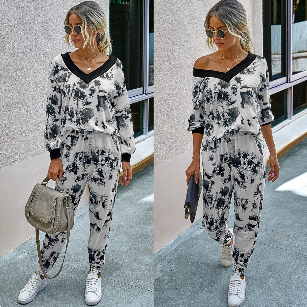 Leopard Print V-Neck Jumpsuit for Women