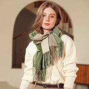 Thickening Winter Scarf Women Shawl, Warm Fringe for Cold Weather