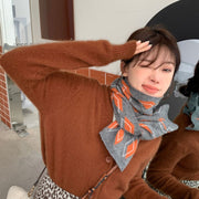 Diamond Clashing Knitted Scarf for Men