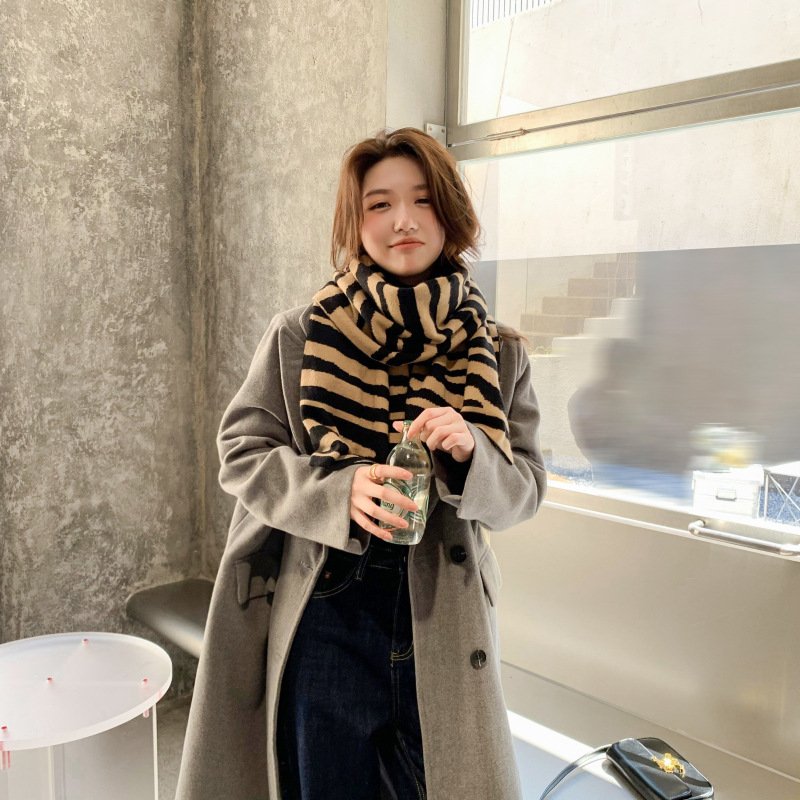 Stay Warm in Style with Zebra Print Scarf for Women