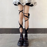 Cute Black White Socks for Women