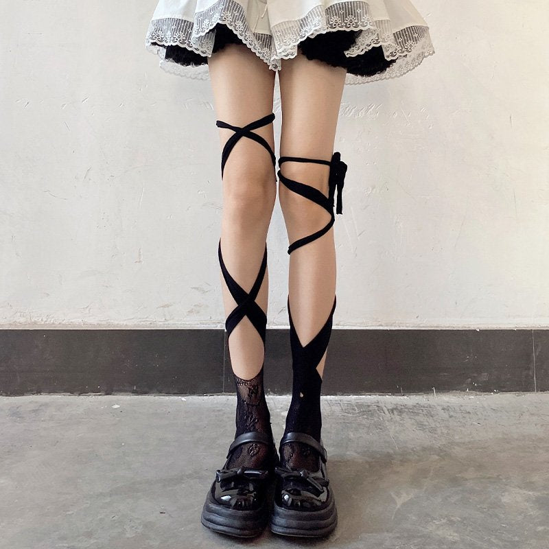 Cute Black White Socks for Women