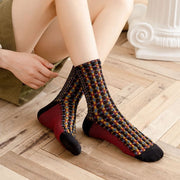 Breathable Retro Socks - Soft Cotton Comfort