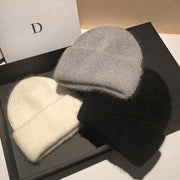 Beige Woolen Head Wrap for Smaller Faces