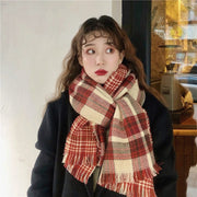 Cozy Plaid Scarf for Women, 4-Season Warmth