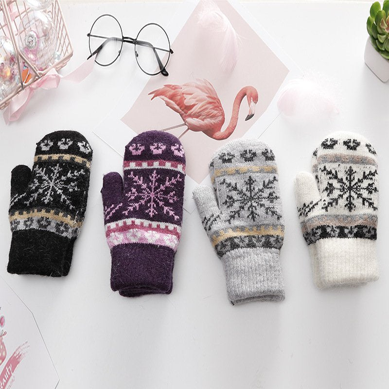 Double-Layer Touchscreen Gloves for Women