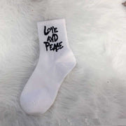 Sporty Letter Socks for Women - Breathable Cotton, Athletic Fit
