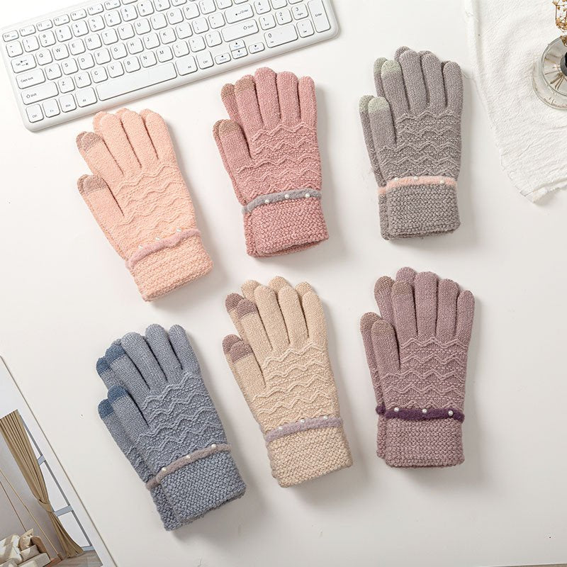 Warm Women's Knitted Gloves for Winter
