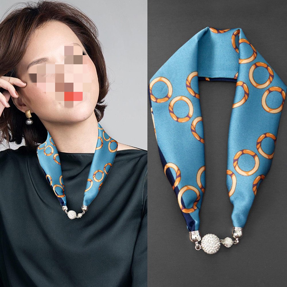 Elegant Silk Scarf Necklace