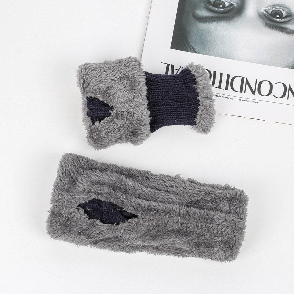 Warm Women's Plush Gloves for Cold Weather