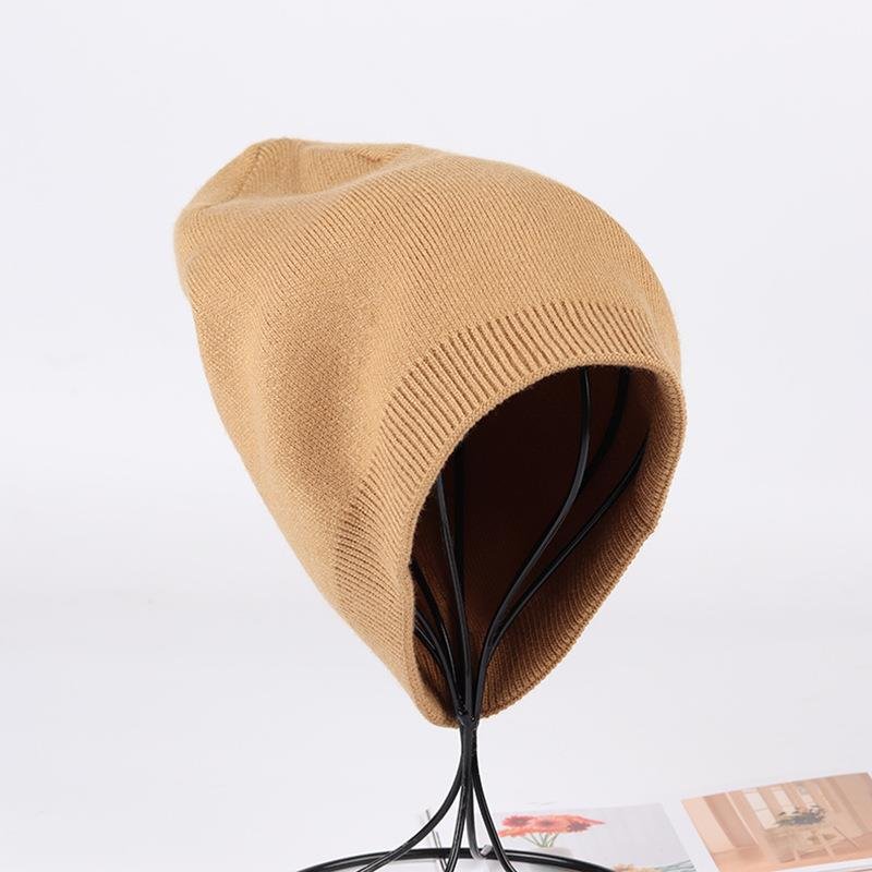 Adjustable Wool Knit Cap for Women