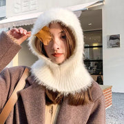 Winter Mohair Scarf Set for Women