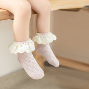 Soft Lace Girl's Tube Socks for Kids