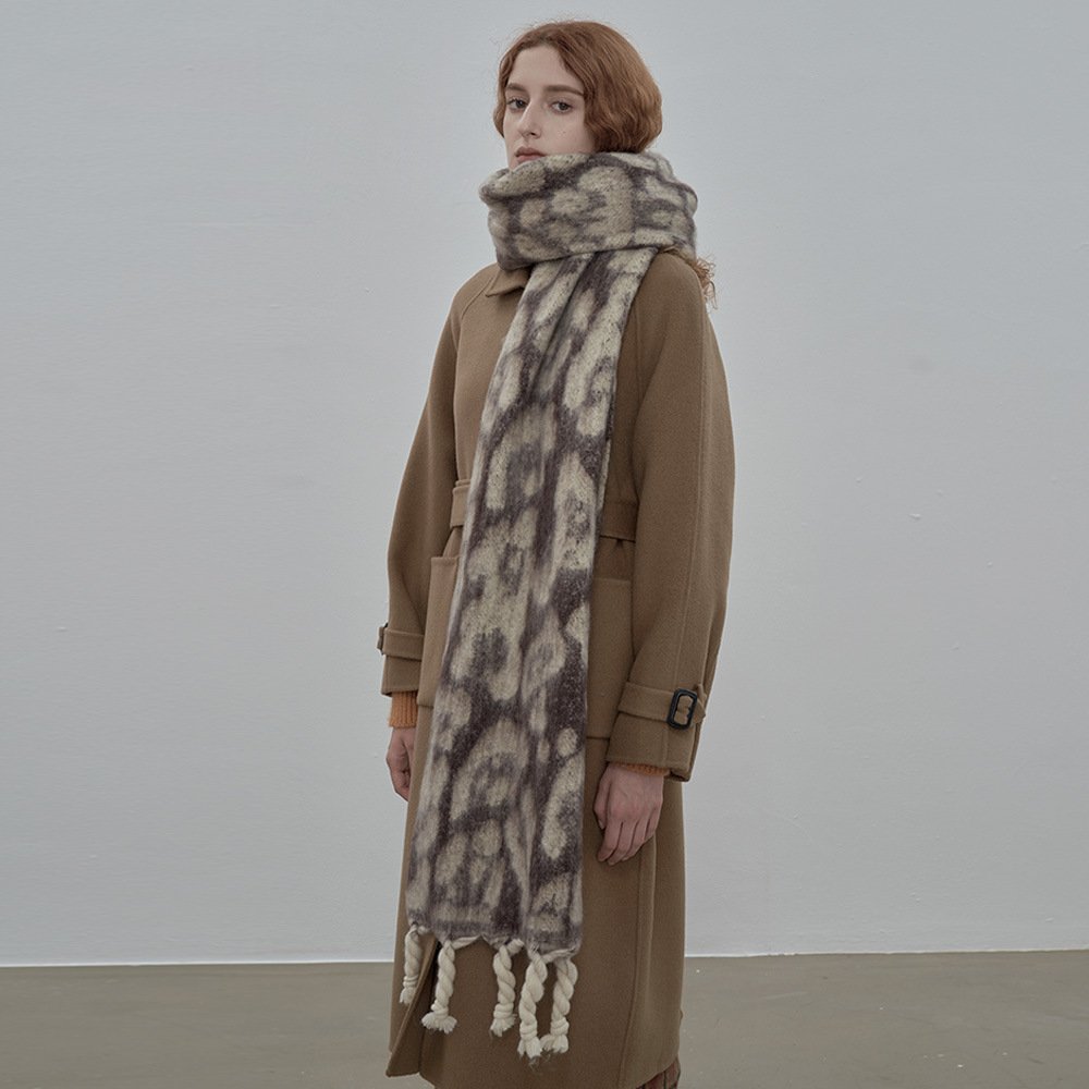 Luxurious Leopard Fringe Scarf