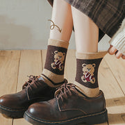 Cozy Women's Cotton Socks with Cute Designs