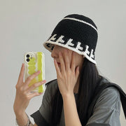 Versatile Monochrome Knitted Fisherman's Hat for Kids