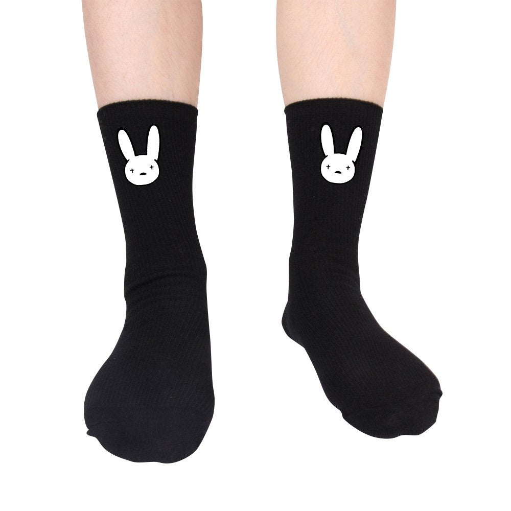 Black & White Long Cotton Socks for Men & Women