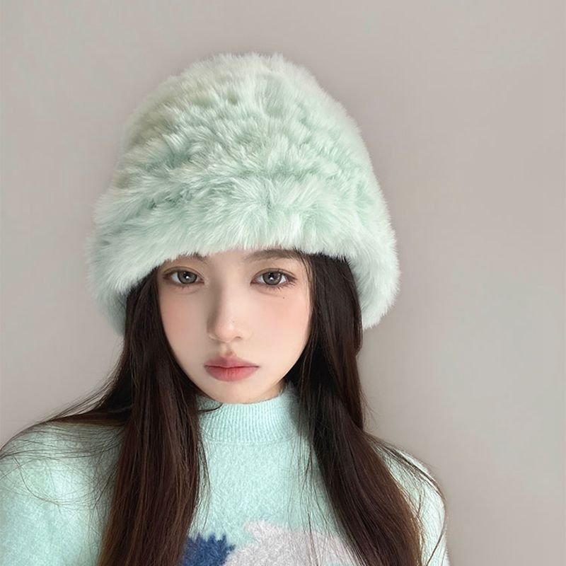 Stay Warm & Stylish Rabbit Hair Plush Hat