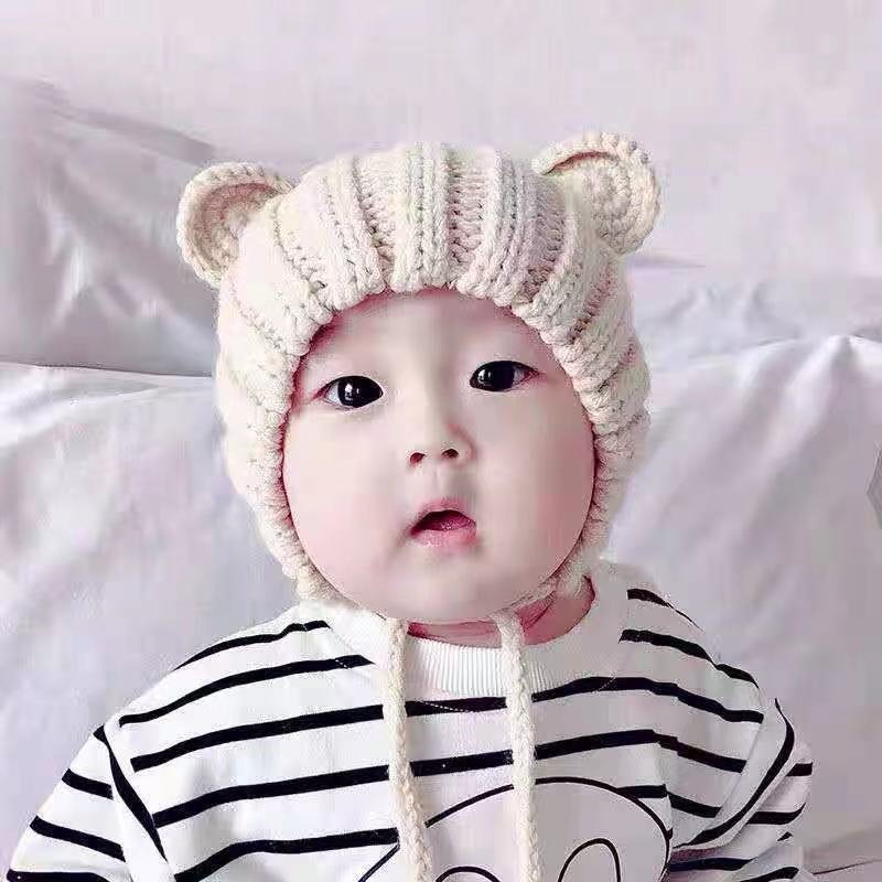 Cute Baby Bear Ears Warm Woolen Hat