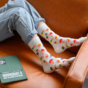 Fun Cartoon Bear Ice Cream Socks for Women