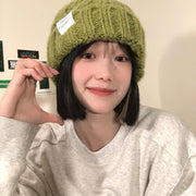 Solid Color Woolen Hats for Women