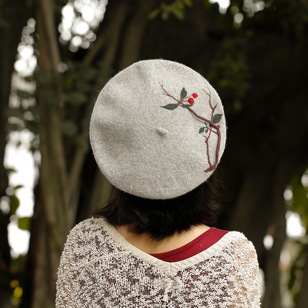 Women's Wool Beret Creative Pattern Hat