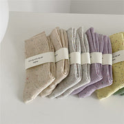 Comfortable Solid Tube Socks for Women