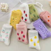 Fruit Socks for Women - Mid-Thigh Winter Warmth