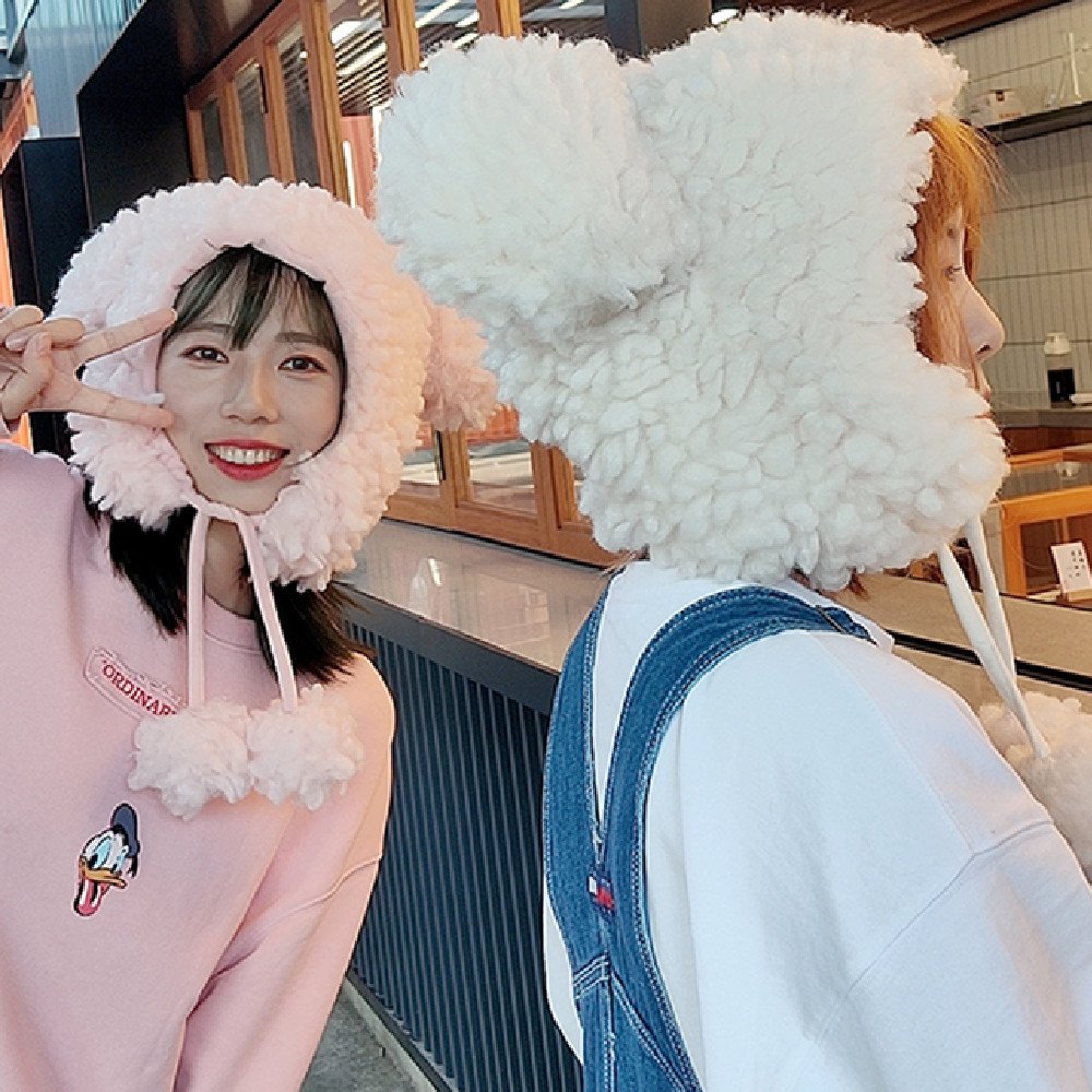 Winter Cartoon Plush Hat for Women
