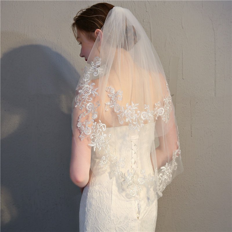 Elegant Silver Lace Headband