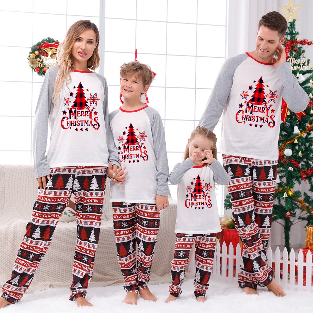 Coordinated Plaid Family Suit for Dad Mom & Kid