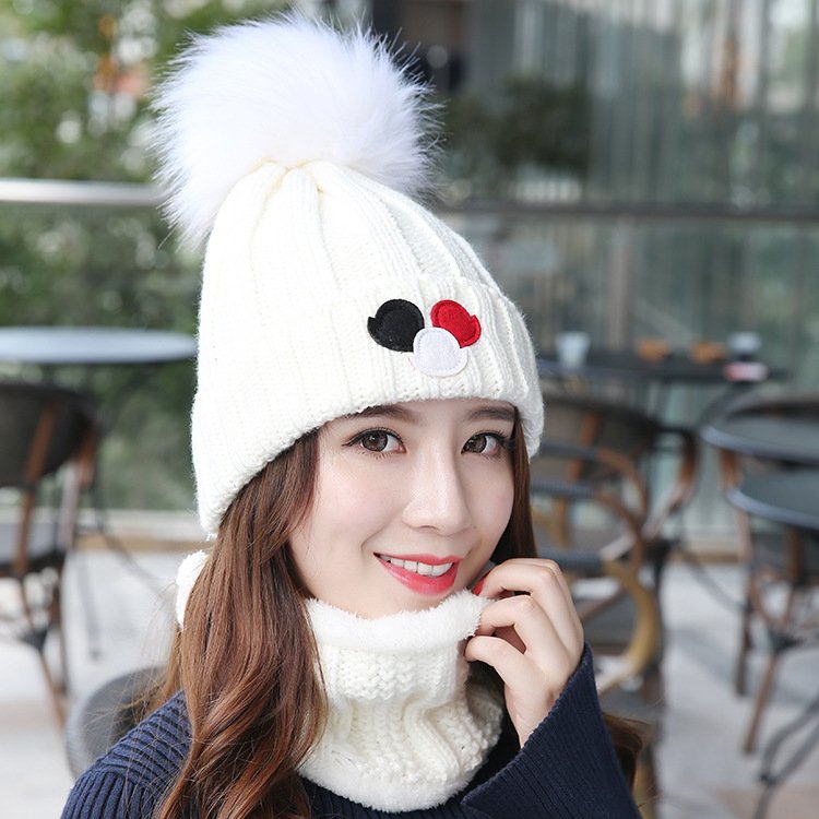 Cozy Wool Ball Knit Hat for Women