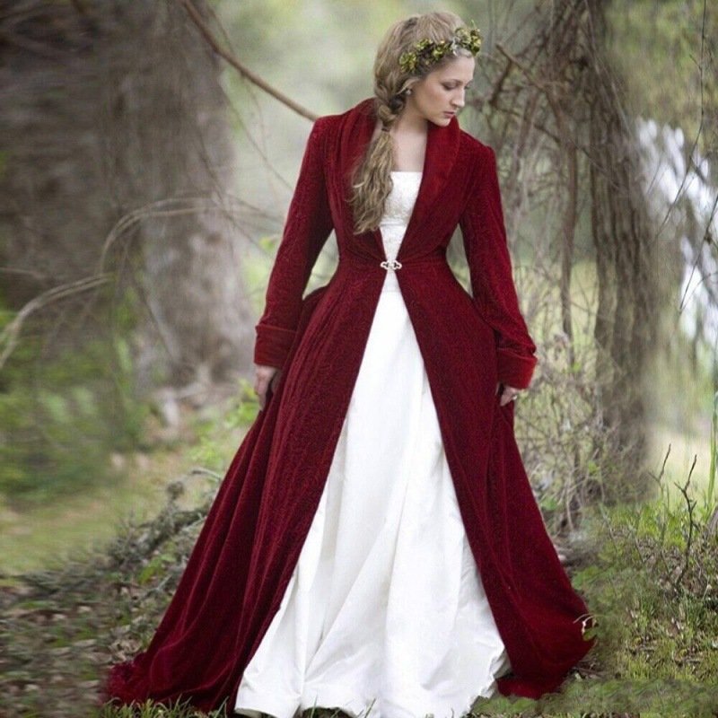 Warm Burgundy Cape Coat