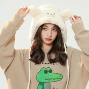 Cozy Bear Earmuffs Plush Hat