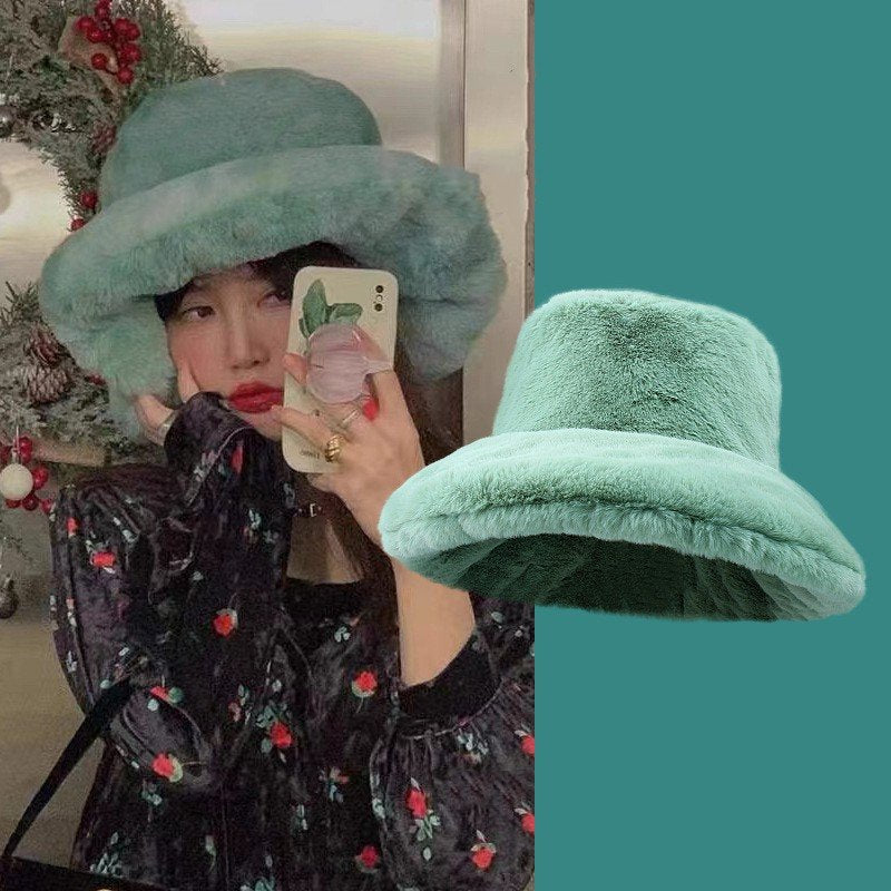 Winter Plush Mushroom Cloud Hats for Women